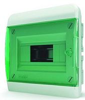 Бокс пластиковый Tekfor ЩРВ-П-8 BVZ 40-08-1 (240х218х102мм) IP41 зеленая дверца картинка 